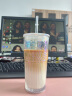 星巴克（Starbucks）极光幻彩女神款玻璃吸管杯550ml冷水杯子咖啡办公室男女节日送礼 实拍图