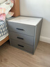 实木轻奢床头柜简约现代主卧家用迷你岩板50cm简约储物收纳柜 浅灰色【全实木】三抽 60cm高 45*40*48cm 实拍图