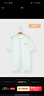 婧麒婴儿衣服夏季薄款新生宝宝提花连体衣纯棉空调服爬服夏装单件 小鲸鱼绿 73cm 实拍图