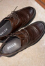 百丽情人节礼物通勤商务皮鞋男牛皮褶皱增高休闲鞋A1373AM4 棕色2  44 实拍图