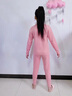 猫人儿童秋衣秋裤女童羊毛蚕丝秋冬季线衣线裤中大童女孩保暖内衣套装 【10A抗菌  羊绒蚕丝蓄热】樱花粉 160 （建议150-160cm，75-90斤） 实拍图