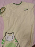 猫人（MiiOW）100%纯棉睡裙睡衣女士家居服圆领舒适透气简约春夏套头短袖可外穿 胖胖小猫 浅柠檬 2XL 推荐（140-160斤） 实拍图