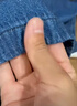 优衣库女装棉质牛仔舒适九分裤/水洗产品休闲百搭478995 473801 478995/65宝蓝色 2XL 实拍图