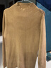 皮尔卡丹（pierre cardin）100%纯羊毛衫女半高领套头毛衣修身百搭羊毛针织打底衫 焦糖色 XL码【建议120-130斤穿】 实拍图