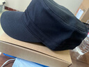 歌希尼尔军帽男春秋帽子男士鸭舌帽平顶帽大头围秋冬休闲帽百搭防晒遮阳帽 黑色封口款(不可调节大小) L 大码60cm 实拍图