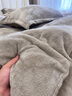 北极绒（Beijirong） 冬季牛奶绒三件套学生宿舍单人法兰绒床单被套珊瑚绒加厚双面加绒 深灰【双面加绒】 0.9宿舍床三件套(适合150×200被子) 实拍图