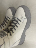 森达时尚马丁靴女冬商场同款休闲厚底短靴SFV01DD2 米色灰绒里 39 晒单实拍图