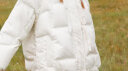 lagogo拉谷谷2023年冬新款米白色时尚羽绒服女白鸭绒泡芙感面包服 米白色(V2) 160/M/38 晒单实拍图
