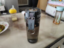 诺百纷第四代弹盖磁弹杯茶水分离泡茶杯男士女士户外便携大容量塑料水杯 深灰+大小茶仓550ml 实拍图