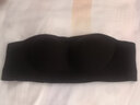 素肌良品无肩带小胸显大聚拢无痕抹胸防走光透气美背婚纱礼服文胸内衣女 气质黑 （1.5CM小海浪) M （70C、75AA、A、B） 实拍图
