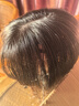 瑞贝卡（Rebecca）假发女100%真人发丝遮白发假发片增加发量空气刘海隐形头顶补发片 空气刘海 自然黑 35cm 全手织工艺 实拍图