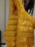 亚瑟士亚瑟士童装冬季中大儿童保暖连帽轻薄羽绒服【赠收纳袋】 753黄色 130 cm 实拍图