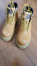 骆驼（CAMEL）复古工装靴厚底增高大黄靴潮流马丁靴 L24W013663 黄色 36 实拍图