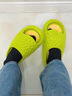 暖之缘榴莲拖鞋男夏外穿新款搞怪EVA厚底防滑室内家居踩屎感凉拖鞋男士 芒芒绿 38-39 (适合37-38码) 实拍图