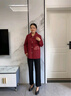 俞兆林妈妈装新年红外套中老年女装春秋风衣短外套上衣 Y243U2013 实拍图