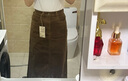 无印良品（MUJI）女式 木棉混 灯芯绒 A字裙 中长款半身裙子女款 美拉德 BE11CC3A 深棕色 S 155/62A 实拍图