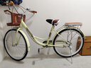 EG7自行车女通勤上班单车代步实心胎轻便普通大人成人男EG7 女神版-米黄色 26英寸【适合身高：155-175cm】 实拍图