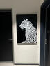 JELRINR纯手绘油画|  3D动物类客厅卧室玄关背景墙装饰画【5-7天发货】 现代黑白豹纹墙艺术 60x120cm【推荐】 无边框（实木内框） 晒单实拍图