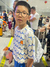 MQD童装男童套装2024夏季圆领短袖T恤户外运动短裤潮酷2件套 米白 160 实拍图