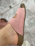百丽（Belle）周雨彤杨迪同款吐司拖1代升级版女外穿勃肯鞋凉拖鞋A8R1DBT5 粉红色-拖鞋(女款) 1代升级版 37 实拍图
