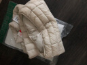 鸭鸭（YAYA）轻薄羽绒服女短款立领薄款秋保暖外套K 米白色 XL/170 晒单实拍图