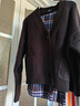 优衣库女装舒芙蕾针织短开衫/外套空调衫通勤25秋冬新款478339 38 深褐色 M /160/84A 实拍图