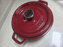 苏泊尔（SUPOR）珐琅锅铸铁锅汤锅炖锅火锅平底辅食锅电磁炉燃气通用 24厘米红色 24cm 3.8L 实拍图