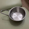【厨房必备】不锈钢韩式米酒碗带把料理调料拌饭小碗热凉酒碗 银色（无柄） 12cm （300ML） 实拍图