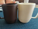 日本进口咖啡杯茶杯塑料水杯奶茶马克杯牛奶杯日式喝茶杯办公室喝水杯子可微波炉加热创意水杯350ml 咖啡色 350ml 实拍图