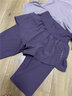 徽格儿（phigeer）跑步套装女晨跑服夏季专业五分裤跳操服薄款宽松透气健身衣短袖 紫色两件套（紫色五分裤） M 实拍图