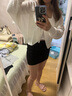 美洋（MEIYANG）小燕子开衫天丝亚麻混纺慵懒V领短款镂空针织外套时尚百搭开衫女 白色 L 实拍图
