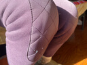 南极人中老年保暖内衣女士冬季加厚妈妈装开衫大码羽丝绒棉袄套装紫红XL 实拍图