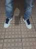 德赛（Desai）新科技防滑耐磨休闲板鞋真皮小白鞋记忆鞋底增高男鞋 白蓝 38  实拍图