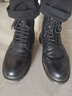 百丽（Belle）潮搭马丁靴男冬季商场同款真皮英伦风休闲靴加绒92267DD0 黑绒里(8孔) 43 (265mm) 实拍图