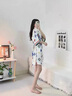 浪莎（LangSha）轻奢冰丝睡裙女夏季性感超薄高级感衬衫外穿家居服睡衣2025年新款 满天星小熊【女神战袍】 均码 【80-150斤可穿】 实拍图