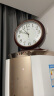 汉时（Hense）夜光座钟客厅装饰台钟床头钟办公室挂表家用简约创意石英钟表HD22 咖啡色（高度33cm) 实拍图