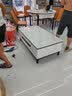 奥利克丝 亮光岩板餐桌椅组合 现代简约实木餐桌可伸缩折叠圆桌吃饭桌子 黑白框架皮椅款餐桌+茶几电视柜（亮光岩板） 1.35米 一桌八椅【12MM加厚岩板】 实拍图