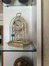 丽声（RHYTHM）时钟现代石英座钟欧式创意静音水晶台钟床头钟表客厅办公室书房装饰钟27cm靓黄4SG744WR18D 实拍图