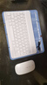 【京东物流】蓝牙无线键盘适用苹果iPad可充电华为MatePad联想pro安卓手机iOS外接键盘M6静音打字 蓝牙键盘+电池款鼠标（不含电池）+充电线【象牙白】 实拍图