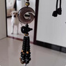 齐选汽车挂件车内挂饰黑曜石时来运转平安车载高端玉石后视镜吊坠 黑曜石时来运转-黑色玛瑙款 实拍图