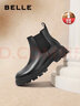 百丽（Belle）切尔西靴男冬季新商场同款增高加绒马丁短靴A0598DD1预售 黑绒里-A0598(筒高11CM) 41 (255mm) 实拍图