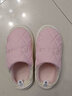 洁丽雅防水羽绒棉拖鞋男士冬季室内情侣居家保暖加绒防臭防滑棉鞋女秋冬 粉色 【1.0经典款 店长推荐】 36-37 【适合35-36码】 实拍图