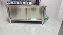 不锈钢拉门工作台操作台厨房储物柜商用打荷台面案板饭店切菜桌子 组装款长150宽80高80cm单通+立架 实拍图