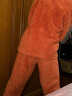 红豆居家睡衣女秋冬季法兰绒女士家居服拉链款套装可外穿 女-薄柿色165 实拍图
