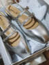 百丽金银色双搭扣包头凉鞋女24夏季新款流行色系单鞋BR438BH4预售 银色 37 晒单实拍图