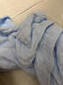 北极绒婴儿浴巾纯棉纱布6层加大A类新生婴幼儿童浴巾全棉宝宝洗澡裹巾 六层蓝色纯色【105*105cm】 实拍图