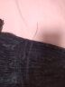 玖姿·安娜蔻优雅新中式蕾丝钉珠压褶半高领H连衣裙女2024夏季新款 素黑 L 晒单实拍图
