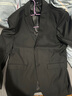 罗蒙（ROMON）西服男士小西装外套职业正装修身休闲伴郎服 黑色3XL 实拍图