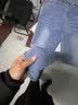 真维斯（Jeanswest）牛仔裤男生宽松直筒2026春秋新款男裤九分锥形哈伦男士休闲长裤子 806浅蓝+包邮退换 34 码 实拍图