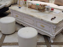 法莉娜 欧式大理石电视柜茶几客厅整装实木茶几电视柜套装家具 AC16 大理石描金款 茶几/150*90*48cm 实拍图